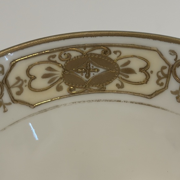 Antique Handpainted Nippon Mayonnaise/Whipped Cream Bowl w/Spoon - Picture 8 of 10